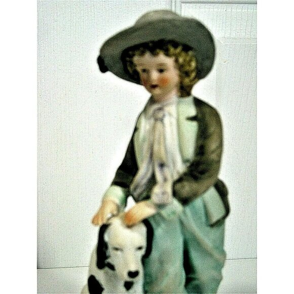Vintage Ethan Allen Boy with Dog Girl with Dog figurines 3213A GIFT - Picture 6 of 11